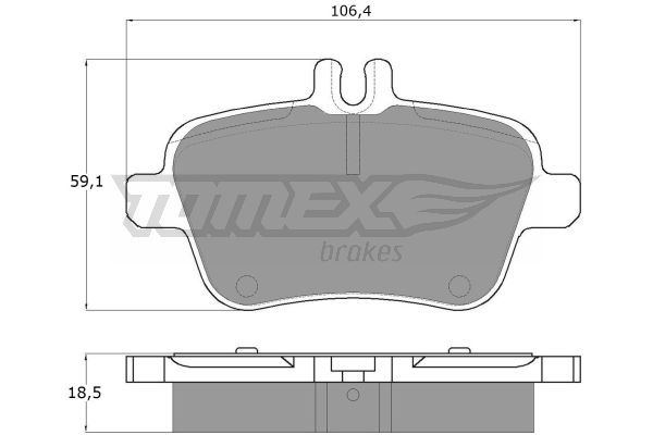 TOMEX BRAKES Комплект тормозных колодок, дисковый тормоз TX 18-08